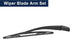 X AUTOHAUX 15inch Rear Windshield Wiper Blade Arm Set for Citroen C3 2002 2003 2004 2005 2006 2007 2008 2009 2010...