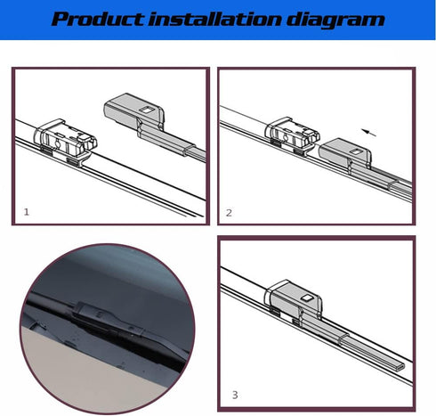 Windshield Wiper Blades For Volkswagen Tiguan 2007-2017 Chevrolet Malibu Chevrolet Traverse 2009-2012 GMC Acadia 2007-2012 Front Windscreen Wiper...