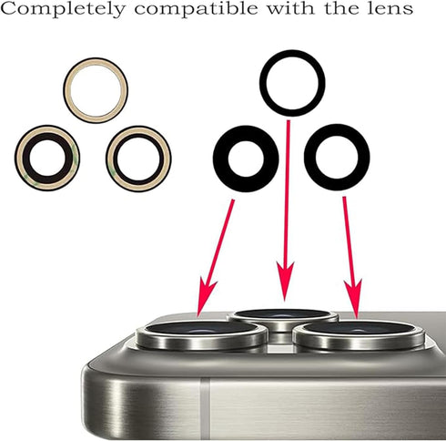 3pcs/Set Camera Lens Replacement for iPhone 15 Pro Max 6.7 inch Camera Lens Rear Glass Replacement with Pre-Installed Adhesive + Repair Tool Kit, ...