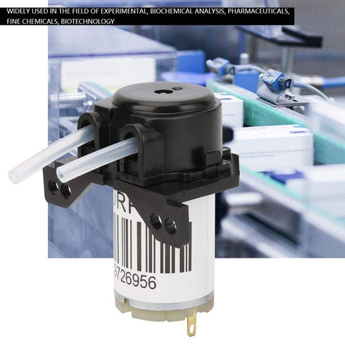 Peristaltic Pump,Dosing Pump DC 6V DIY Peristaltic Liquid Pump Miniature Silent Peristaltic Pump Self-Priming Pump(No plug-6V Right angle black)...