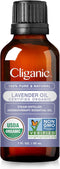 Cliganic Organic Lavender Essential Oil, 1oz - 100% Pure Natural Undiluted, for Aromatherapy Diffuser | Non-GMO Verified...