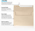 LUXPaper A7 Invitation Envelopes | Peel & Press | 5 1/4" x 7 1/4" | Taupe Metallic | 80lb. Text | 50 Qty...