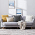 MIULEE Set of 2 Decorative Boho Throw Pillow Covers Linen Striped Jacquard Pattern Cushion Covers for Sofa Couch Living Room Bedroom 18x18 Inch Bl...