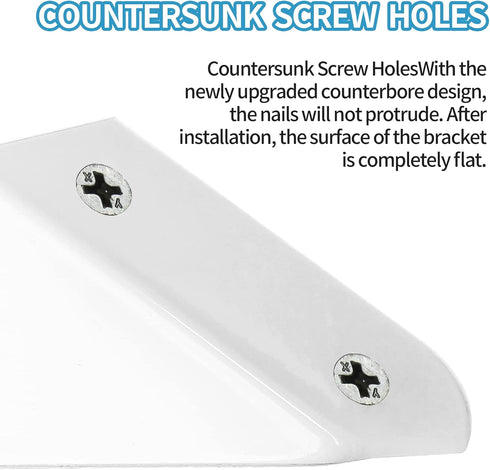 12 Pcs Corner Bracket Metal Corner Brace Corner Support Trapeziform Angle Code, Cabinet Countertop Brackets for Wood Chair, Box, Desk (White)...