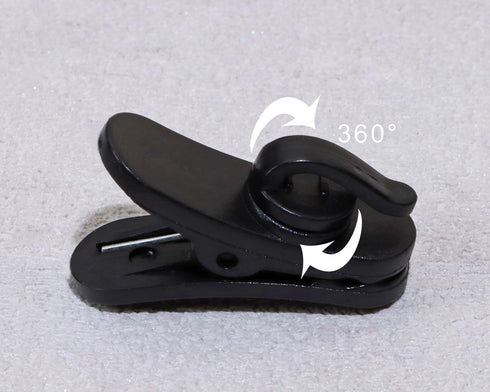 1 Inch Small Plastic Rotate Earphone Clips for Fixing Earbuds Cables Corded Headset Headphone Wires to Shirt, Pack of 8 (Black)......