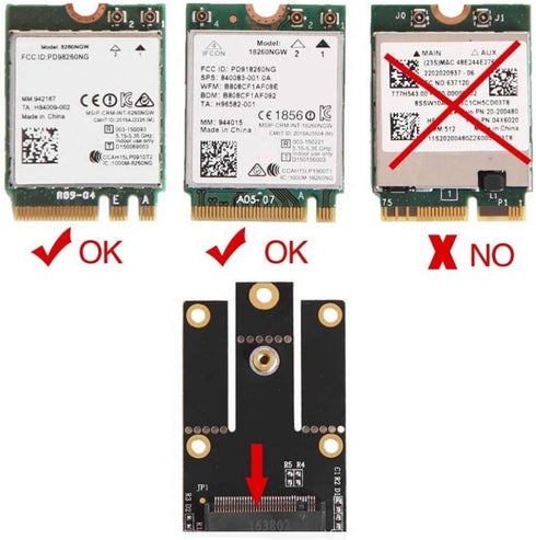 PCIe PCIe Card Key A M.2 NGFF to PCI-e Bluetooth Network Card Dual Band PCI Adapter Network Card...