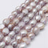 Beadthoven 45pcs/strand Natural Freshwater Pearl Beads 6-8mm Colorful Irregular Nuggets Pearl Beads Oval Rice Loose Spacers for DIY Necklace Brace...