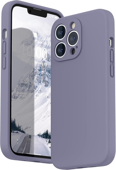 SURPHY Compatible with iPhone 13 Pro Case with Screen Protector, (Camera Protection & Soft Microfiber Lining) Liquid Silicone Phone Case 6.1 inch ...