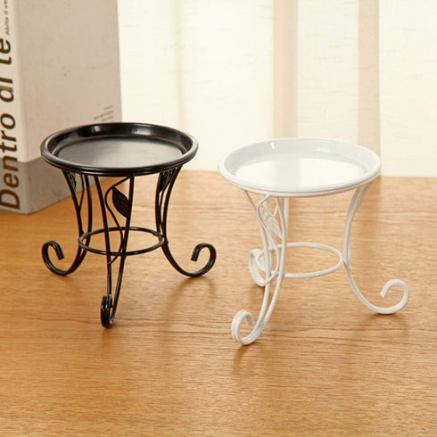 Angoily Metal Plant Stand Metal Potted Plant Stands Iron Round Flower Pot Stands Indoor Outdoor Plant Holder Support Rack for Planter Flowerpot Wh...