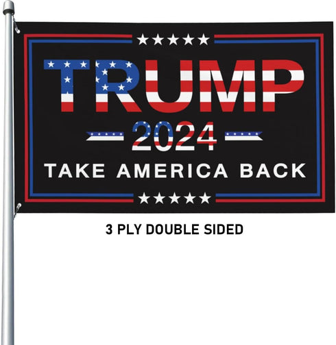 Trump 2024 Flag 3x5 Ft Take America Back Flag Double Sided 3 Ply Indoor Outdoor Banner...