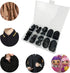100Pcs Black Sewing Buttons,4-Hole Craft Buttons, 5 Sizes,with Compartment Storage Box, Suitable for Sewing,Suit coat shirt buttons?DIY Decoration...