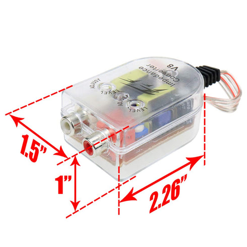 2 Pcs High to Low Speaker Impedance Converter Audio Signal Adapter for Speaker Output to RCA Line Control Car Amplifier Wiring...