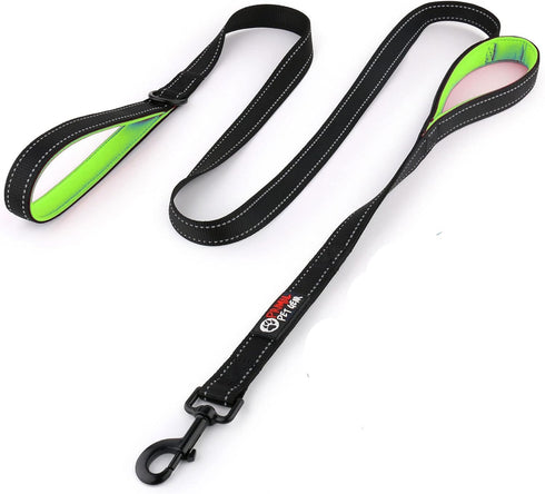 Dog Leash 6ft Long,Traffic Padded Two Handle,Heavy Duty,Reflective Double Handles Lead for Control Safety Training,Leashes for Large Dogs or Mediu...