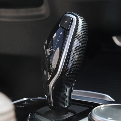 New Sport Interior Gear Shift Knob Overlay Trim for BMW 5 6 7 Series GT X3 X4 G30 G31 G32 G11 G12 GT (Carbon Fiber Style)...