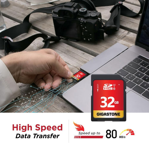 Gigastone 32GB SD Card UHS-I U1 Class 10 SDHC Memory Card High Speed Full HD Video Canon Nikon Sony Pentax Kodak Olympus Panasonic Digital Camera...