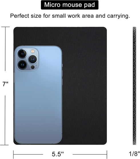 Small Mouse Pad 3 Pack, Mini Mouse Pads for Wireless Mouse and Laptop Computer, Portable Mousepad with Non-slip Rubber Base & Waterproof Surface -...