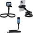 Phone Holder for Stroller/Treadmill/Shopping Cart/Pole,27.5" Length Arm 360°Adjustable Clip 1/4"-20 Threaded,Compatible with 3.5~7.5" iPhone/Smart...