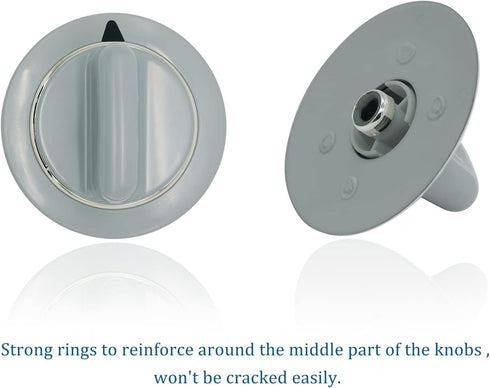 WE1M964 Dryer Timer Control Knob with Metal Ring Replacement Part by AMI PARTS - Exact Fit for GE Dryer 1811122 AP4980845 PS3487132 AH3487132 EAP3487132