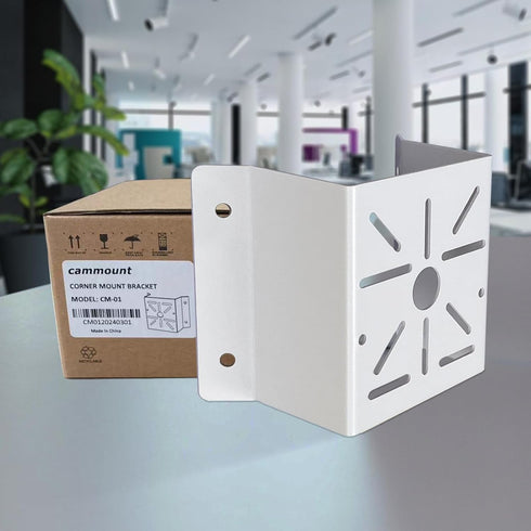 Exterior Wall Corner Mount Bracket Solid Metal for Surveillance Systems, Corner Mount Holder for Security Cameras Installing to Reach A Wider View...