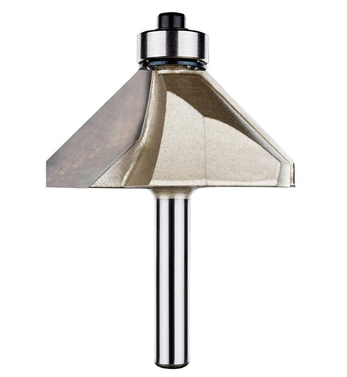 1/4-inch Shank Chamfer Router Bits with 45 Degree 7/8-inch Cutting Length Tungsten Carbide Tipped Woodworking Cutter Tool...