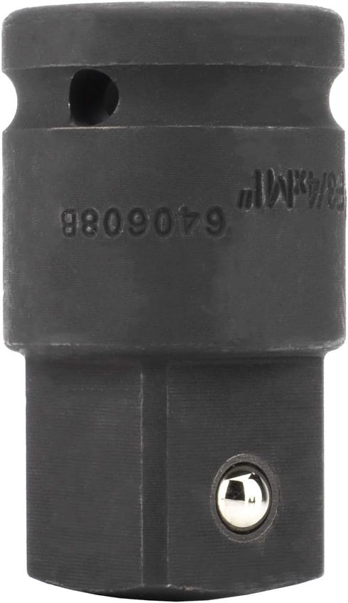 Genius Tools 3/4" Drive Impact Adapter with Steel Ball, 3/4"F × 1"M, Cr-Mo Steel - 640608B...