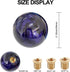 Round Ball Marble Style Shift Knob Universal Manual Shift Knob Spherical Marble Style Shift knob with 3 Adapters M8x1.25, M10x1.25, M10x1.5 (Purpl...