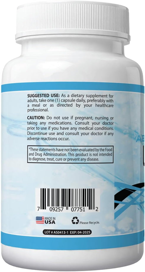 Absonutrix Uridine Monophosphate (Choline Enhancer) 500mg per Capsule - 120 Vegetable Capsules Memory Made in USA...