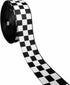 Black Grosgrain Ribbon White Checkered Printed, 7/8 Inch 10Yards...