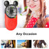 Cute Personal Mini Fan, Handheld & Portable USB Rechargeable Fan with Beautiful LED Light, 3 Adjustable Speeds, Portable Holder, for Indoor Or Out...