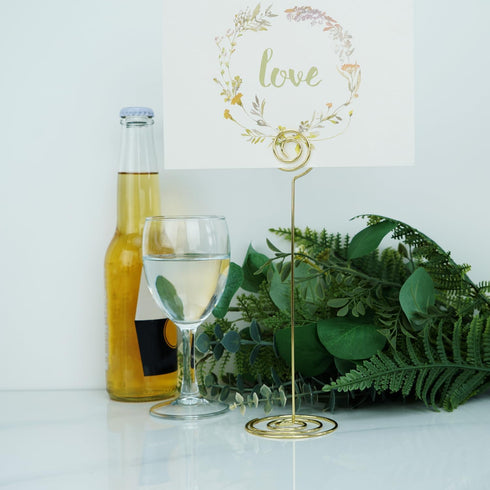 Place Card Holders - 10pcs 8.6" Tall Table Card Holders Table Number Holders Table Picture Stand Wire Photo Holder for Place Cards Wedding Party O...