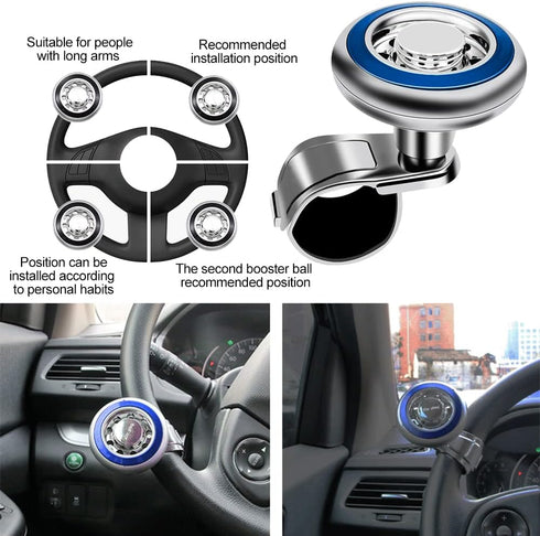 Car Steering Wheel Knob, Steering Wheel Spinner Knob, Universal Car Accessories Steering Spinner Knob Suitable for All Cars, Trucks, Semis, Tracto...