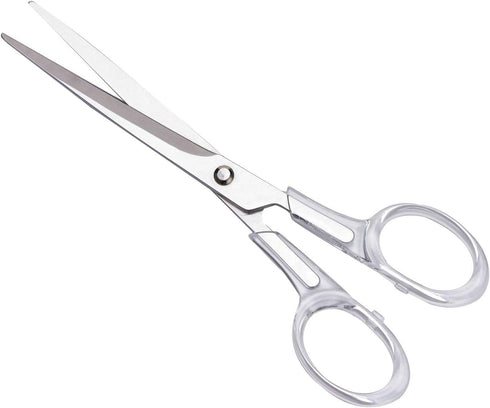 Acrylic & Stainless Steel 7" Scissors?Stylish and Functional Scissors for Office and Home Use-Silver...