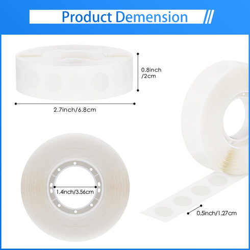 OWill Decorations DIY Scrapbooking 3000PCS Clear Glue Points, Removable Balloon Sticky Points Double Sided dots Tape, Extra Strong Sticky for Craf...