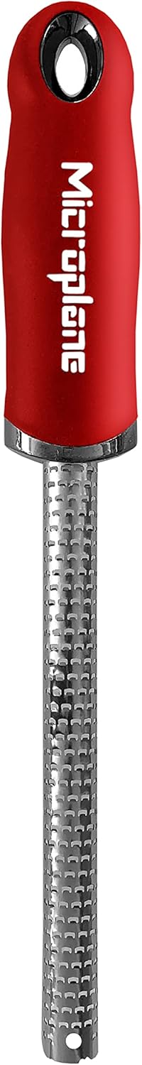 Microplane Specialty Spice Grater – Perfect for Nutmeg & Cinnamon, with Safety Cover (Red)...