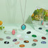 PH PandaHall 25pcs 25x18mm Gemstones Cabochons Flatback, Oval Stone Gem Semi-Precious Gemstones Beads Quartz Chakra Crystal Stones for Bracelet Ne...