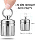 Waterproof Pill Organizer, Stainless Steel Pill Case, Keychain Pill Holder, Portable Pill Container Single Chamber Pill Box Outdoor Camping, Size:...