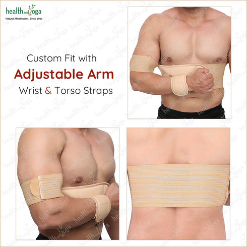 HealthAndYoga™ GuardNHeal Arm Sling Shoulder Immobilizer for Women and Men – Rotator Cuff Support Brace and Shoulder Sling - Left or Right - Adjus...