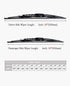 VTOGOI® Windshield Wiper Blades Replacement for 1996-2006 Hyundai Accent/1996-2006 Hyundai Elantra/1996-2000 Toyota RAV4,Original Factory Quality ...