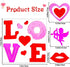 XIMISHOP 6pcs Valentine's Day Gel Window Clings,Valentine's Day Window Clings Sticker for Valentine's Day Window Decors...