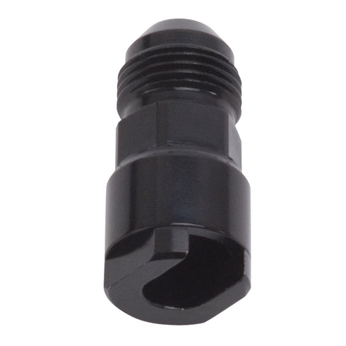 Edelbrock 644133 EFI Adapter Fitting -8 An Male To 3/8" Sae Quick DiSConnect Female SCrew Type Blk Anodized Finish...