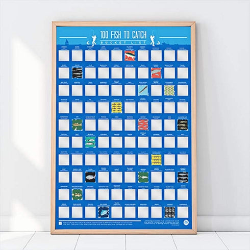 Gift Republic 100 Fish to Catch Bucket List Poster...