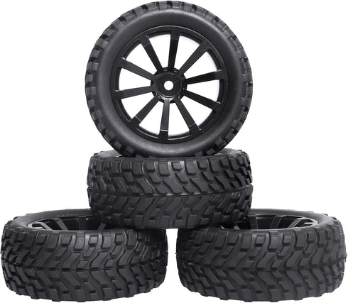 12mm hex rc Wheels and Tires 1/10 On Road Rally Tires Height 2.99 inch / 76mm (Set of 4)...