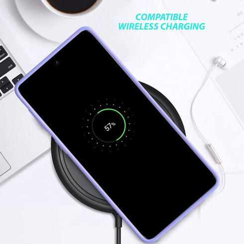 ZUSLAB Nano Silicone Case Compatible with Samsung Galaxy S20, Liquid Silicone Rubber Shockproof Bumper Soft Cover Purple...