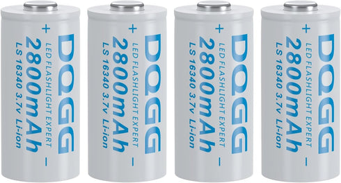 3.7 Volt 1??6??3??4??0 Rechargeable Battery 2??80??0mAh Battery 4 Pack Large Capacity Batteries for LED Flashlight, Headlamps, etc...