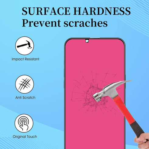 [2+2 Pack Compatible with iPhone 15 Pro Privacy Screen Protector with Camera Lens Protector, Full Coverage Mirror Anti-Spy Anti Blue Electroplated...