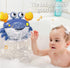 Crab Bubble Machine Baby Bath Toy, Kids Bath Bubble Maker Toy with Suction Cup, Cute Cartoon Crab Bubble Maker Musical Bath Toy for Boy Girl Pool ...