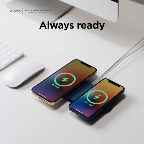 elago 2 in 1 Wireless Charger Stand, Charging Station Designed for MagSafe, Compatible with iPhone 15/14/13/12, AirPods Pro/Pro2 & AirPods 3 – [St...