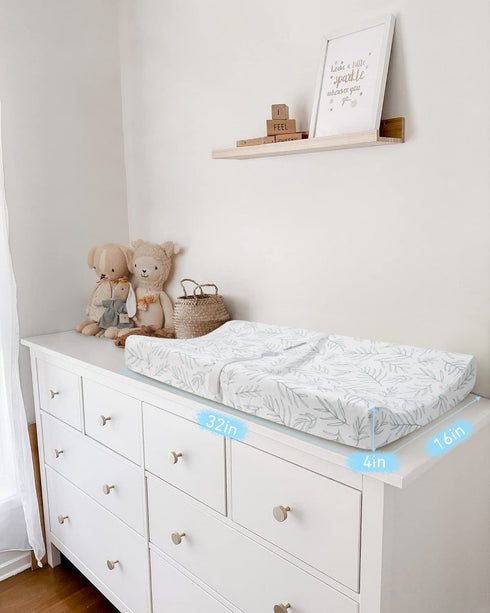 Babebay Changing Pad Cover, Ultra Soft Jersey Knit Cotton Diaper Change Table Pad Covers for Baby Girls and Boys, 2 Pack (Sage Green)...