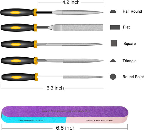 Resin Casting Tools Set, 23 Piece - Sanding & Polishing Kit - Includes Sandpaper, File, Blocks, Scissors, Wooden Brush for Epoxy Resin Jewelry...