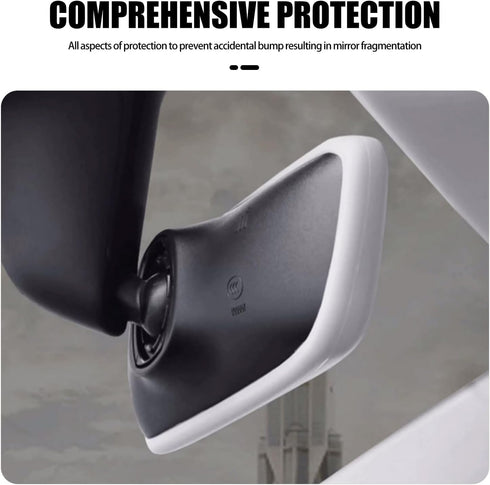 1 PC Car Rearview Mirror Protective Cover, Silicone Stretchable Snug Fit Interior Rearview Mirror Decoration, Shockproof Anti-collision Mirror Pro...